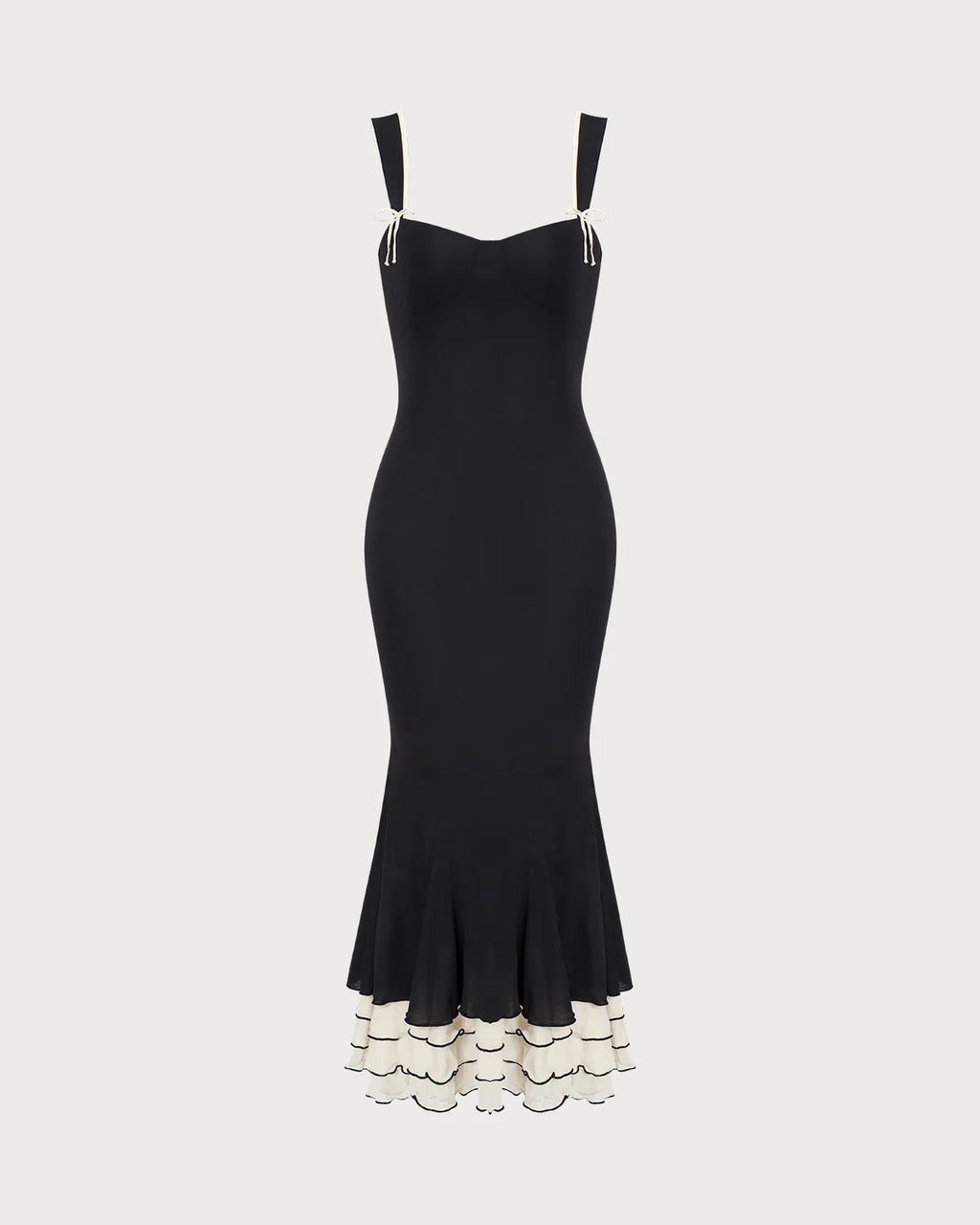 The Black Bodycon Slip Maxi Dress