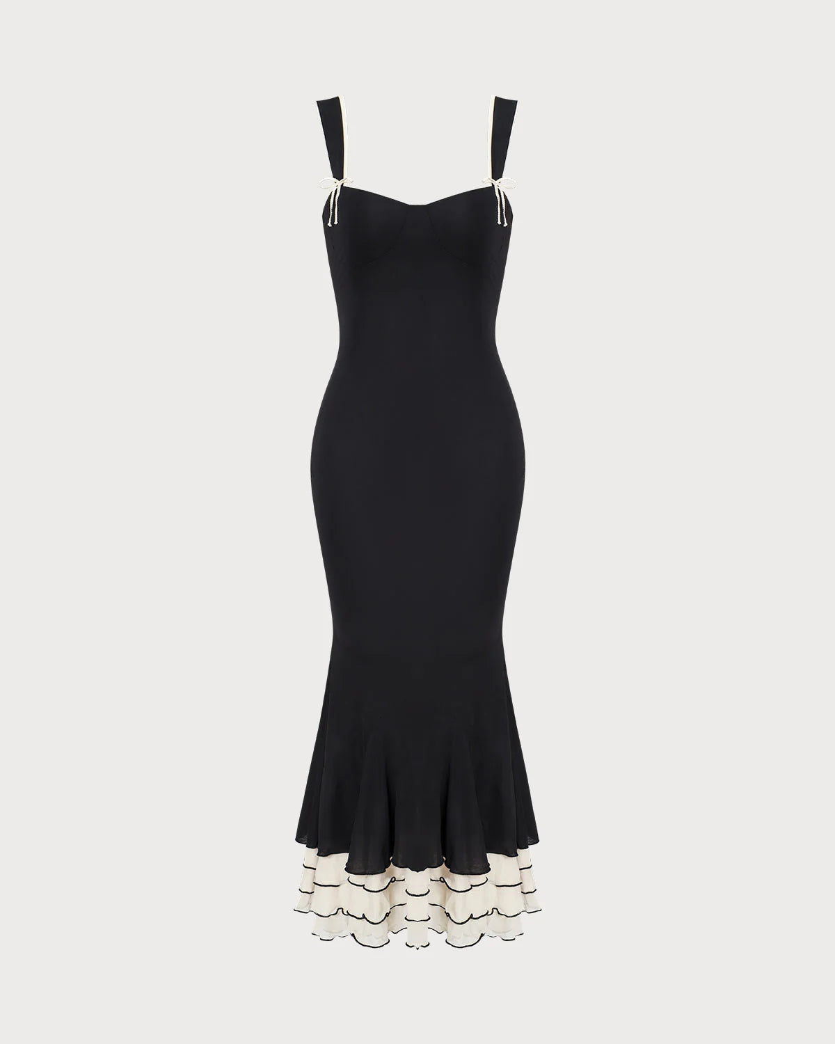 The Black Bodycon Slip Maxi Dress