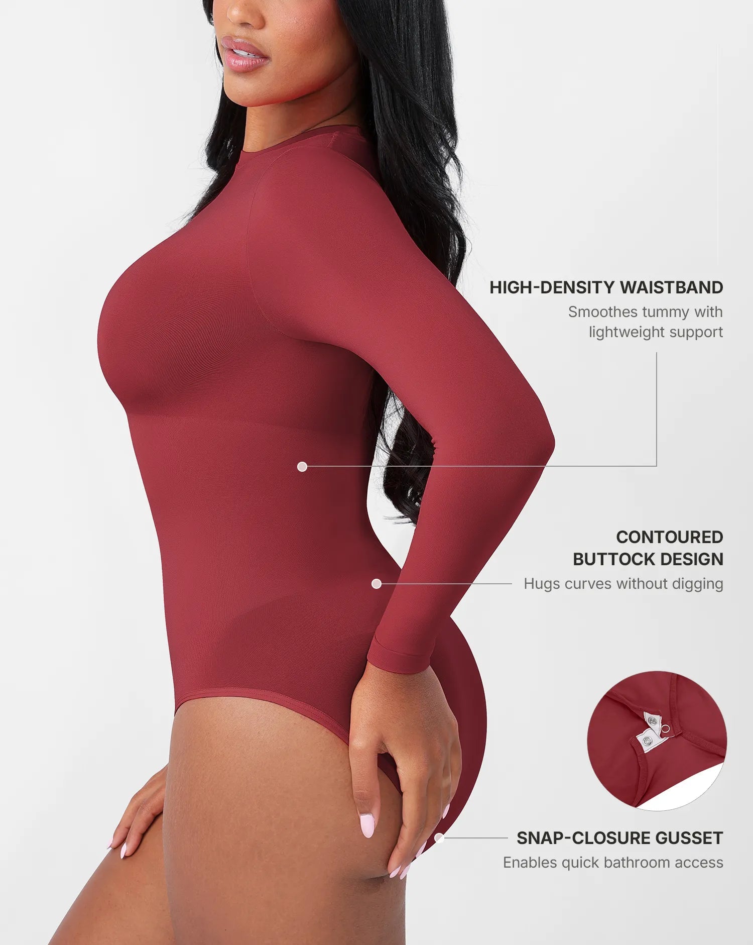 Seamless Ultra-Soft Crew Neck Bodysuit